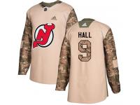 Men's New Jersey Devils #9 Taylor Hall Adidas Camo Authentic Veterans Day Practice NHL Jersey