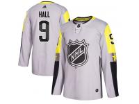 Men's New Jersey Devils #9 Taylor Hall Adidas Gray Authentic 2018 All-Star Metro Division NHL Jersey