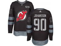 Men's New Jersey Devils #90 Marcus Johansson Adidas Black Authentic 1917-2017 100th Anniversary NHL Jersey