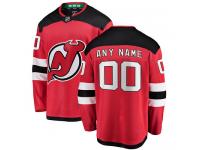 Men's New Jersey Devils Red Home Breakaway Customized NHL Jersey