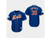 Men's New York Mets 2019 Spring Training #30 Royal Michael Conforto Cool Base Jersey