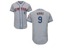 Men's New York Mets #9 Brandon Nimmo Majestic Road Gray Flex Base Authentic Collection Jersey