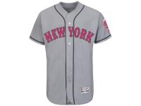 Men's New York Mets Majestic Gray Road 2016 Mother's Day Flex Base Team Jersey