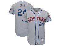 Men's New York Mets Robinson Cano Majestic Gray Road Authentic Collection Flex Base Player Jersey