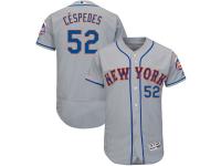 Men's New York Mets Yoenis Cespedes Majestic Gray Road Authentic Collection Flex Base Player Jersey