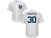 Men's New York Yankees #30 Clint Frazier Majestic White-Navy Home Cool Base Jersey