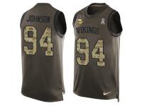 Men's NFL Minnesota Vikings #94 Jaleel Johnson Nike Green Salute to Service Tank Top