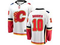 Men's NHL Calgary Flames #10 Gary Roberts Breakaway Away Jersey White