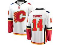 Men's NHL Calgary Flames #14 Theoren Fleury Breakaway Away Jersey White
