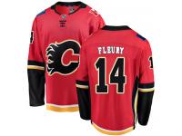 Men's NHL Calgary Flames #14 Theoren Fleury Breakaway Home Jersey Red