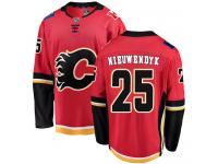 Men's NHL Calgary Flames #25 Joe Nieuwendyk Breakaway Home Jersey Red