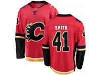 Men's NHL Calgary Flames #41 Mike Smith Breakaway Home Jersey Red