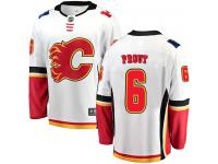 Men's NHL Calgary Flames #6 Dalton Prout Breakaway Away Jersey White