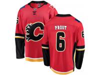 Men's NHL Calgary Flames #6 Dalton Prout Breakaway Home Jersey Red