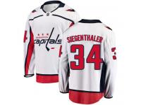 Men's NHL Washington Capitals #34 Jonas Siegenthaler Breakaway Away Jersey White
