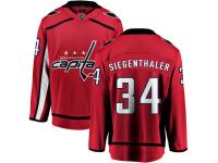 Men's NHL Washington Capitals #34 Jonas Siegenthaler Breakaway Home Jersey Red