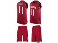 Men's Nike Atlanta Falcons #11 Julio Jones Red Tank Top Suit NFL Jersey