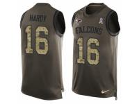 Men's Nike Atlanta Falcons #16 Justin Hardy Green Salute to Service Tank Top NFL Jersey