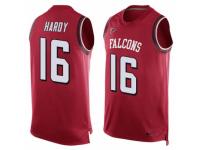 Men's Nike Atlanta Falcons #16 Justin Hardy Red Player Name & Number Tank Top NFL Jersey