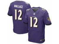 Men's Nike Baltimore Ravens #12 Mike Wallace Elite Purple Team Color NFL Jersey
