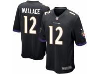 Men's Nike Baltimore Ravens #12 Mike Wallace Game Black Alternate NFL Jersey