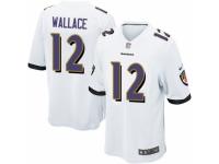 Men's Nike Baltimore Ravens #12 Mike Wallace Game White NFL Jersey