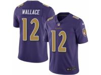 Men's Nike Baltimore Ravens #12 Mike Wallace Limited Purple Rush NFL Jersey