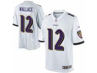 Men's Nike Baltimore Ravens #12 Mike Wallace Limited White NFL Jersey