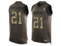 Men's Nike Baltimore Ravens #21 Tony Jefferson Green Salute to Service Tank Top NFL Jersey