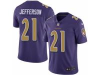 Men's Nike Baltimore Ravens #21 Tony Jefferson Limited Purple Rush NFL Jersey