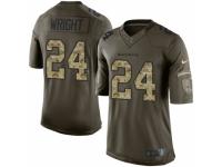 Men's Nike Baltimore Ravens #24 Shareece Wright Limited Green Salute to Service NFL Jersey