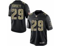 Men's Nike Baltimore Ravens #29 Justin Forsett Limited Black Salute to Service NFL Jersey