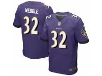 Men's Nike Baltimore Ravens #32 Eric Weddle Elite Purple Team Color NFL Jersey