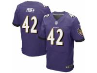Men's Nike Baltimore Ravens #42 Marqueston Huff Elite Purple Team Color NFL Jersey