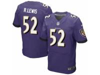 Men's Nike Baltimore Ravens #52 Ray Lewis Elite Purple Team Color NFL Jersey