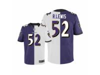 Men's Nike Baltimore Ravens #52 Ray Lewis Elite Team Road Two Tone NFL Jersey