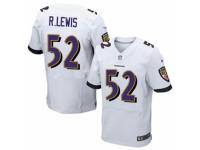 Men's Nike Baltimore Ravens #52 Ray Lewis Elite White NFL Jersey