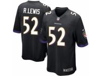 Men's Nike Baltimore Ravens #52 Ray Lewis Game Black Alternate NFL Jersey