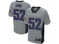 Men's Nike Baltimore Ravens #52 Ray Lewis Limited Grey Shadow NFL Jersey