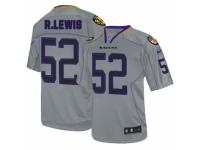 Men's Nike Baltimore Ravens #52 Ray Lewis Limited Lights Out Grey NFL Jersey