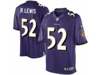 Men's Nike Baltimore Ravens #52 Ray Lewis Limited Purple Team Color NFL Jersey