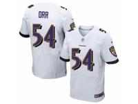Men's Nike Baltimore Ravens #54 Zach Orr Elite White NFL Jersey