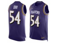 Men's Nike Baltimore Ravens #54 Zach Orr Purple Player Name & Number Tank Top NFL Jersey