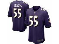 Men's Nike Baltimore Ravens #55 Terrell Suggs Game Purple Team Color NFL Jersey