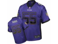 Men's Nike Baltimore Ravens #55 Terrell Suggs Limited Purple Drift Fashion NFL Jersey