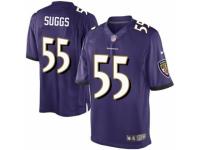 Men's Nike Baltimore Ravens #55 Terrell Suggs Limited Purple Team Color NFL Jersey