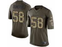 Men's Nike Baltimore Ravens #58 Elvis Dumervil Limited Green Salute to Service NFL Jersey