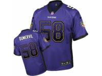 Men's Nike Baltimore Ravens #58 Elvis Dumervil Limited Purple Drift Fashion NFL Jersey