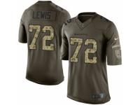 Men's Nike Baltimore Ravens #72 Alex Lewis Elite Green Salute to Service NFL Jersey