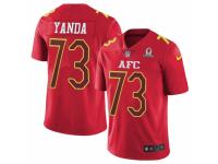 Men's Nike Baltimore Ravens #73 Marshal Yanda Limited Red 2017 Pro Bowl NFL Jersey